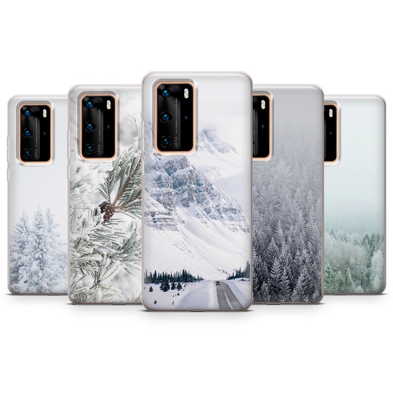 Winter Phone Case Snow Tree Cover for iPhone 15,14,13, 12, 11,samsung