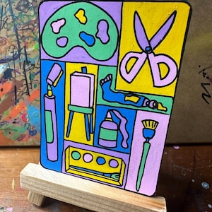 オリジナルACEO – スタジオ用品 | アーティストツール ミニペインティング | タイニーアートカード | アートスタジオデコレーション | 厳選リトルシングスシリーズ