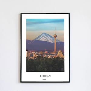 Tehran, Iran Print Poster Digital Download, wall Art Decor - unique Middle eastern
