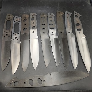 High Carbon Steel Knife Making Blank, Stonewash Opiton Hardened Outdoor Blade Knife Maker Supplies