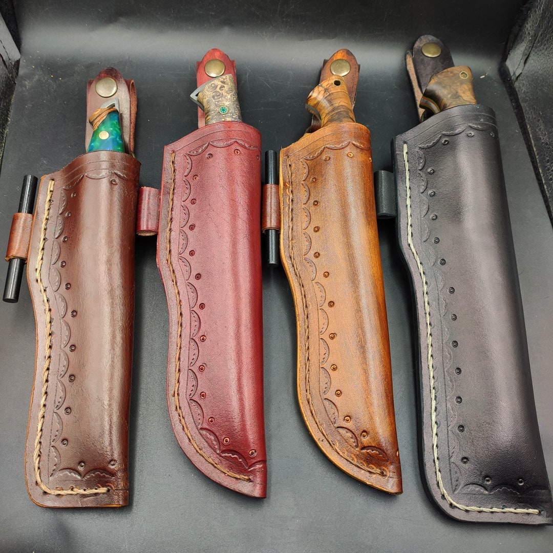 Universal Knife Sheath, Crafted Leather Knife Holster, Knife Maker
