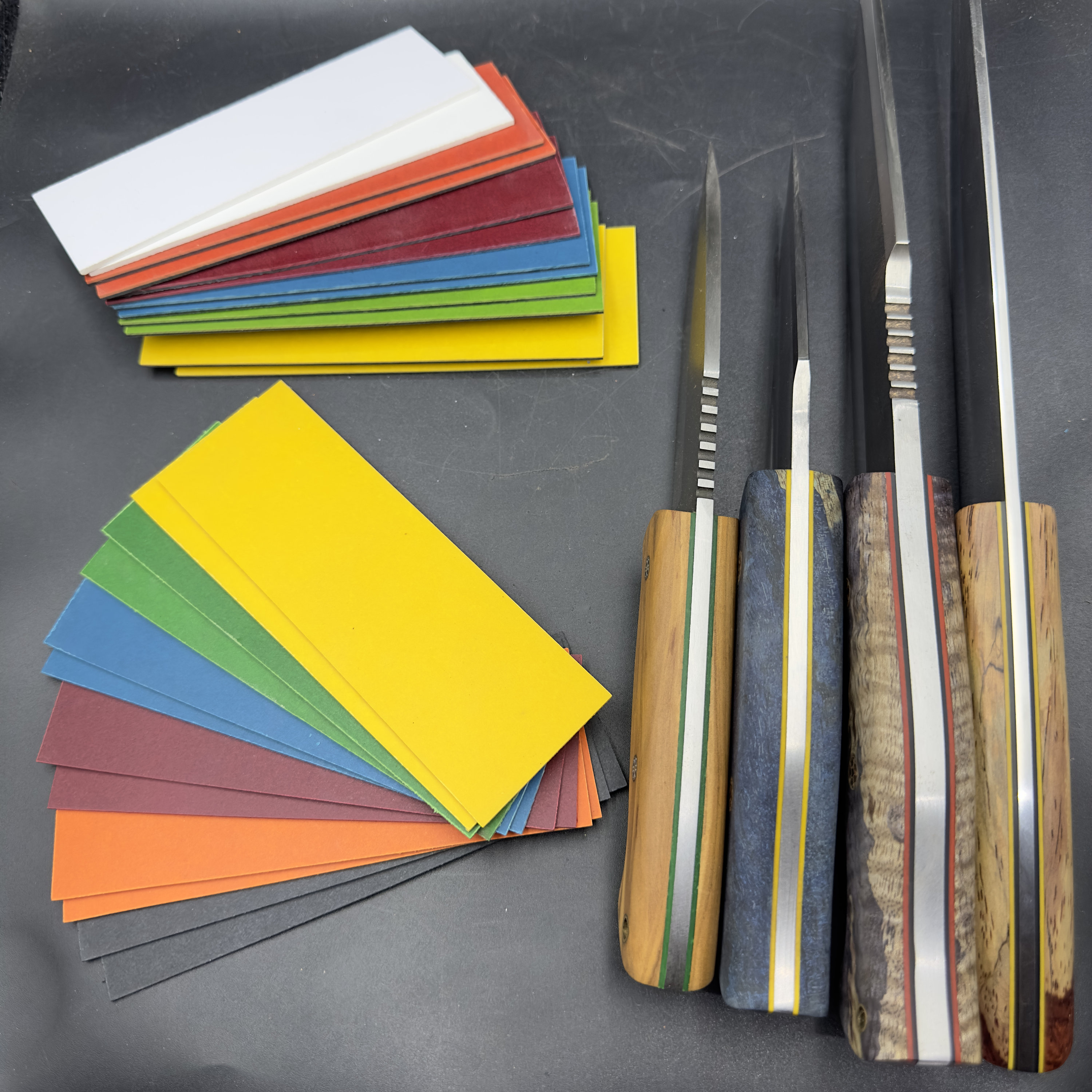 Knife Handle Spacer, Knife Making Double Color Liner options, Knife Maker Supplies, Knife Build Material