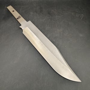 Bowie Knife Making Blank N66, Hardened N690 Stainless Steel Hidden Tang Large Blade, Knife Maker Supplies