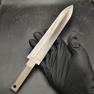 Double Edge Knife Making Blank, Hardened N690 Elmax Steel Blade, Knife Maker Supplies