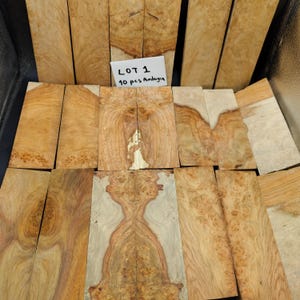 Wood Burl Knife Scales LOTs, Knife Making Handle Material