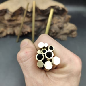 Brass Pin & Lanyard Tube, Knife Handle Making Rods with diameter options, Knife Maker Supplies