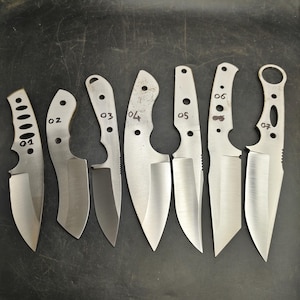 EDC Knife Blank, Stainless Tanto Blade Knife Making Supplies