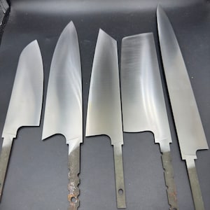 Japanese Chef Knife Making Blank, Heat Treated Full Flat Hidden Tang Kitchen Knife Blade, Stainless Gyuto Santoku Kiritsuke Nakiri Yanagiba