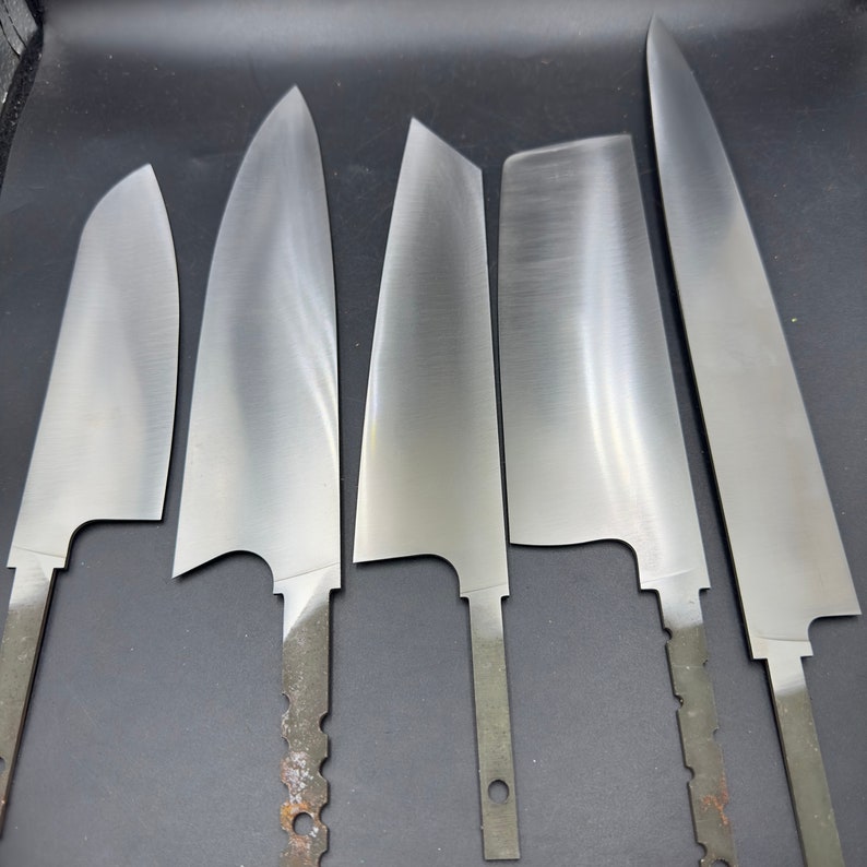 Japanese Chef Knife Making Blank, Heat Treated Full Flat Hidden Tang Kitchen Knife Blade, Stainless Gyuto Santoku Kiritsuke Nakiri Yanagiba