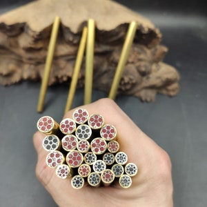 Mosaic Pin, Knife Making Brass Rods, Knife Maker Supplies , 6&8 mm Knife Handle Material with color options