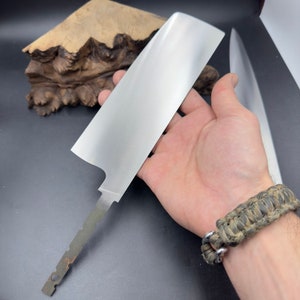 Japanese Chef Knife Making Blank, Heat Treated Full Flat Hidden Tang Kitchen Knife Blade, Stainless Gyuto Santoku Kiritsuke Nakiri Yanagiba