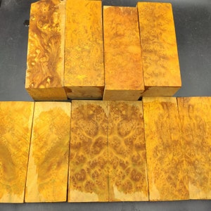 CheeseWood  Burl Knife Scales, Burly Exotic Wood Block, Knife Handle Material, Knife Making Supplies