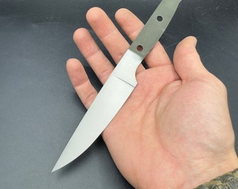Long Paring Knife Blank, Hardened Stainless Kitchen Blade, DIY Knife Making Supplies
