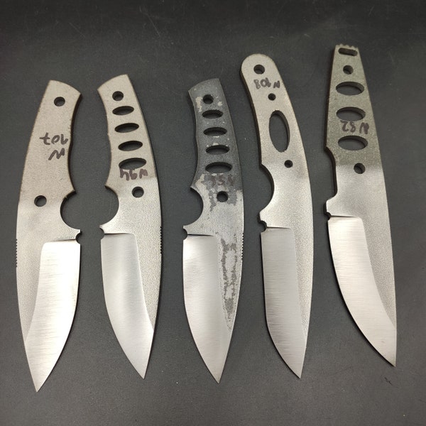 Neck Knife Blade Blank, EDC Survival Knife Making Supplies, N690 Sleipner Steel Knife Maker Material