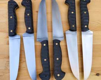 Solid Kitchen Knife // Stainless N690 Steel Personalized Housewarming Gift Chef Knife