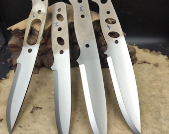 Razor Sharp Scandi Knife Blank, AEBL Steel Outdoor Blade, Knife Maker Supplies