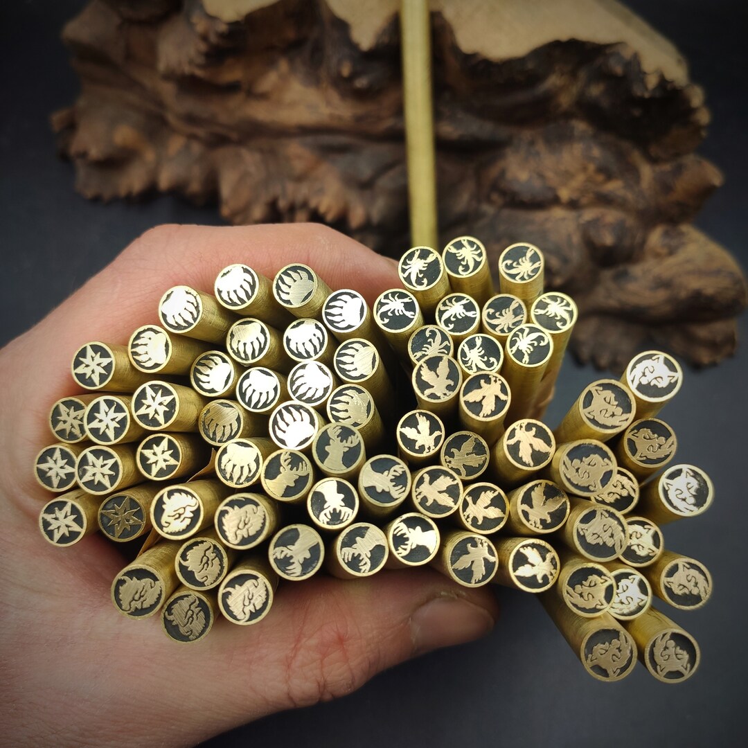 8mm Mosaic Pin, Knife Making Brass Rods, Knife Maker Supplies Etsy