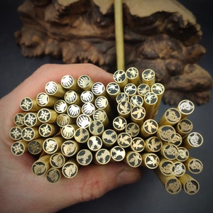 8mm Mosaic Pin, Knife Making Brass Rods, Knife Maker Supplies