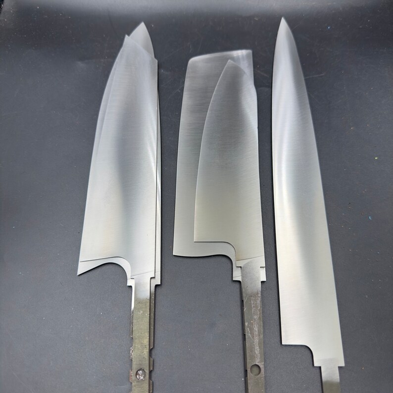 Japanese Chef Knife Making Blank, Heat Treated Full Flat Hidden Tang Kitchen Knife Blade, Stainless Gyuto Santoku Kiritsuke Nakiri Yanagiba