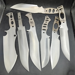 Large Knife Making Blank, Hardened Bowie Blade, N690 Steel Knife Maker Supplies