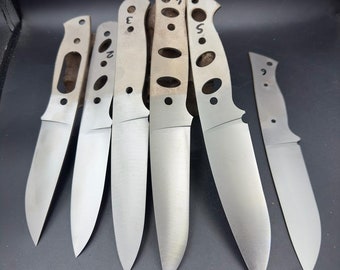 Knife Making Blade Blank, Heat Treated Knife Maker Supplies, Full Flat Ground Stainless Steel Outdoor Knife Craft Blades