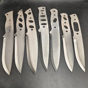 Scandi Grind Knife Blank, N690 Steel Ready Outdoor Knife Making Blades, Knife Maker Supplies
