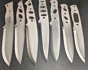 Scandi Grind Knife Blank, N690 Steel Ready Outdoor Knife Making Blades, Knife Maker Supplies