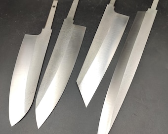 N690 Chef Knife Blank, Japanese Kitchen Blade, Knife Making Supplies Gyuto Santoku Kiritsuke Yanagiba Nakiri