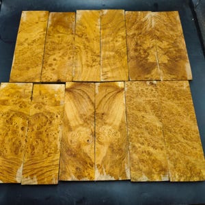 Teak Wood Burl Knife Scales, Knife Making Handle Material