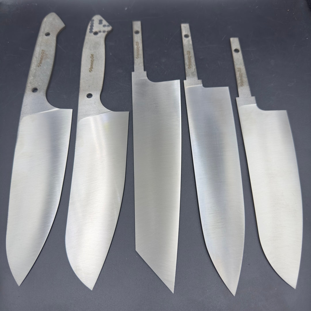 Vanax Steel Chef Knife Blanks, Full Flat Kitchen Blades, Knife Maker
