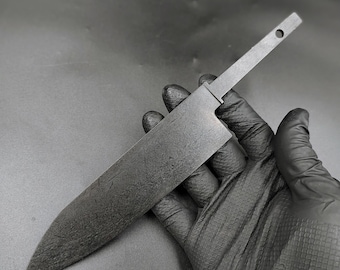 Lama grezza per coltello da chef Gyuto con finitura stonewashed, in acciaio temprato Sleeper Steel, per cucina giapponese.