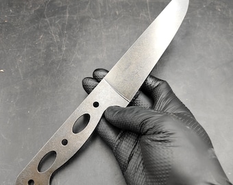 Stonewashed keukenmes maken blanco, gehard Sleipner-staal koksmes voor alle doeleinden