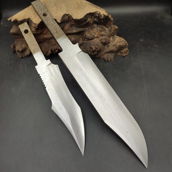 Bowie Knife Making Blank, Hidden Tang Large Blade Knife Maker Supplies