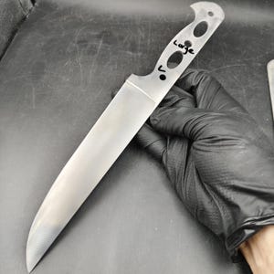 Hardened Kitchen Knife Blank Set, 4 pcs Full Flat Butcher Blades, Stainless Steel Skinning Boning Knife Maker Supplies Breaking Knife Custom Making Steel Craft Supply