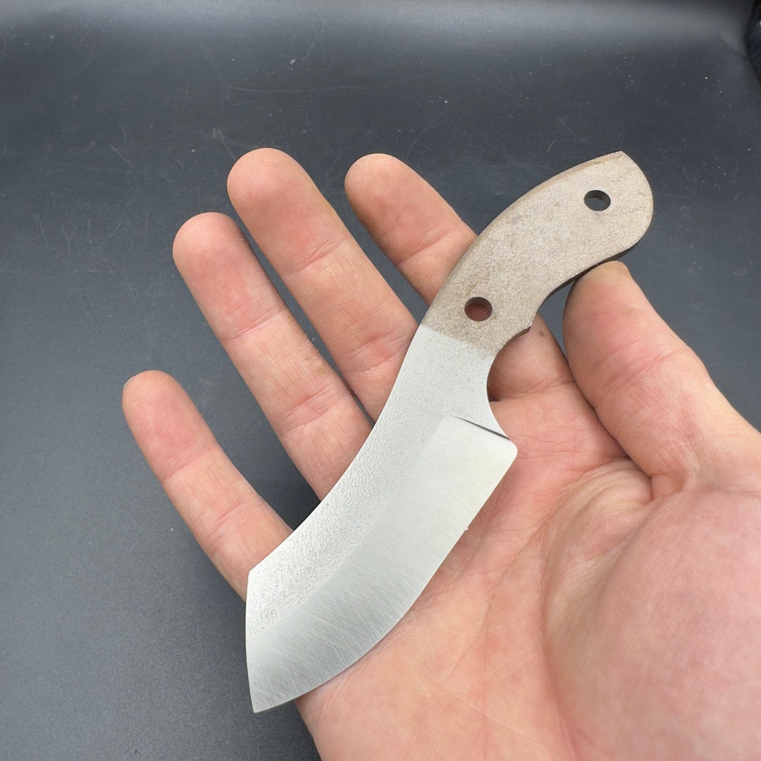 Mini Cleaver Neck Knife Blank, EDC Knife Making Blade, Heat Treated