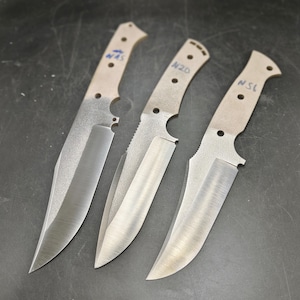 Gehärteter Messerrohling, N690-Stahl, handgeschliffene Klinge, Messermacher