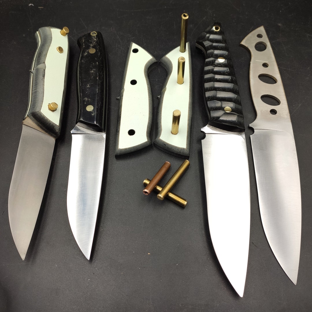 Knife Making Kit, Hardened Blade Blank With Ready Scales & Pins