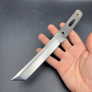 Full Tang Tanto Blade, Tanto Knife Making Blank, High Quality Steel False Edge Knife Maker Supplies