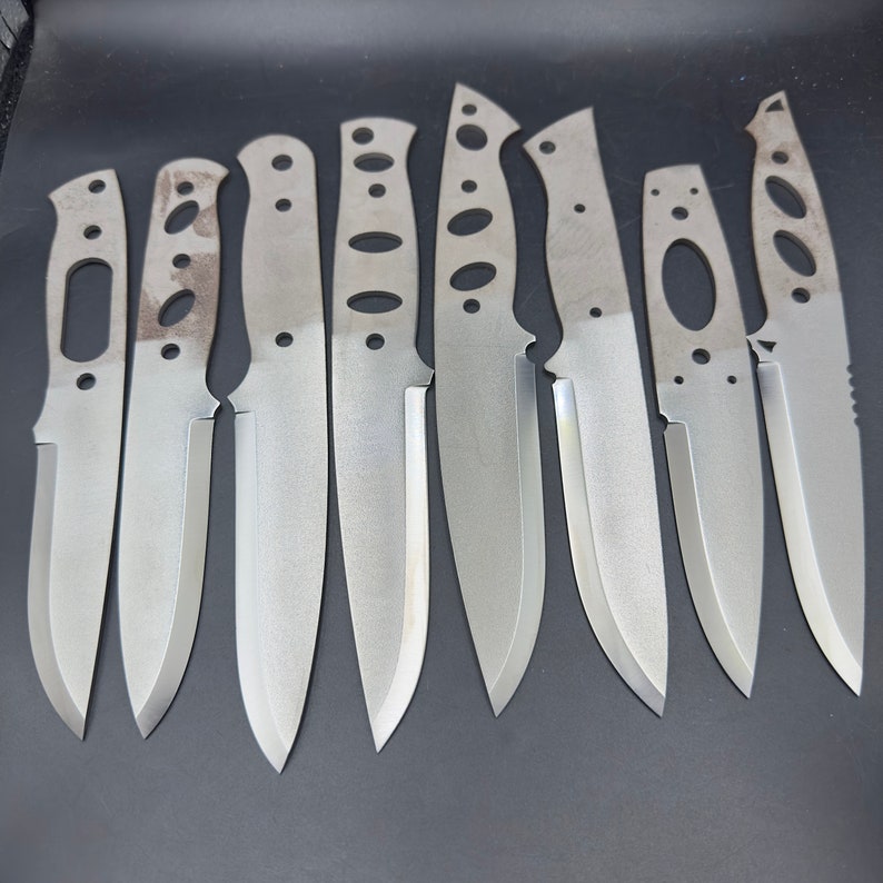 Scandi Grind Knife Blank, N690 Steel Ready Outdoor Knife Making Blades
