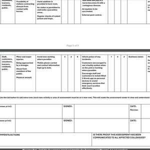 Horse Riding Risk Assessment Example Stable Yard / Equestrian Business General Health and Safety Risk ...