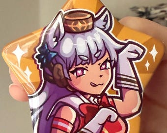 Goldship Umamusume Star Shaped Button Pins
