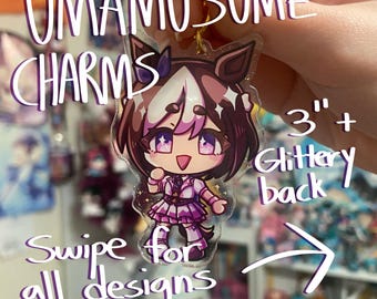Umamusume Acryl Glitter Schlüsselanhänger