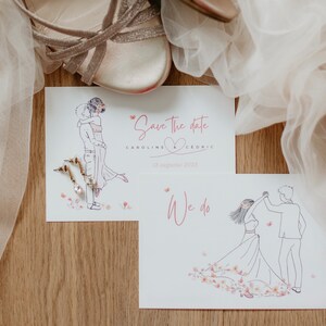 Blumentanz-Hochzeitseinladungsvorlage - Druckbar - Hochzeitseinladung - Hochzeitseinladungen