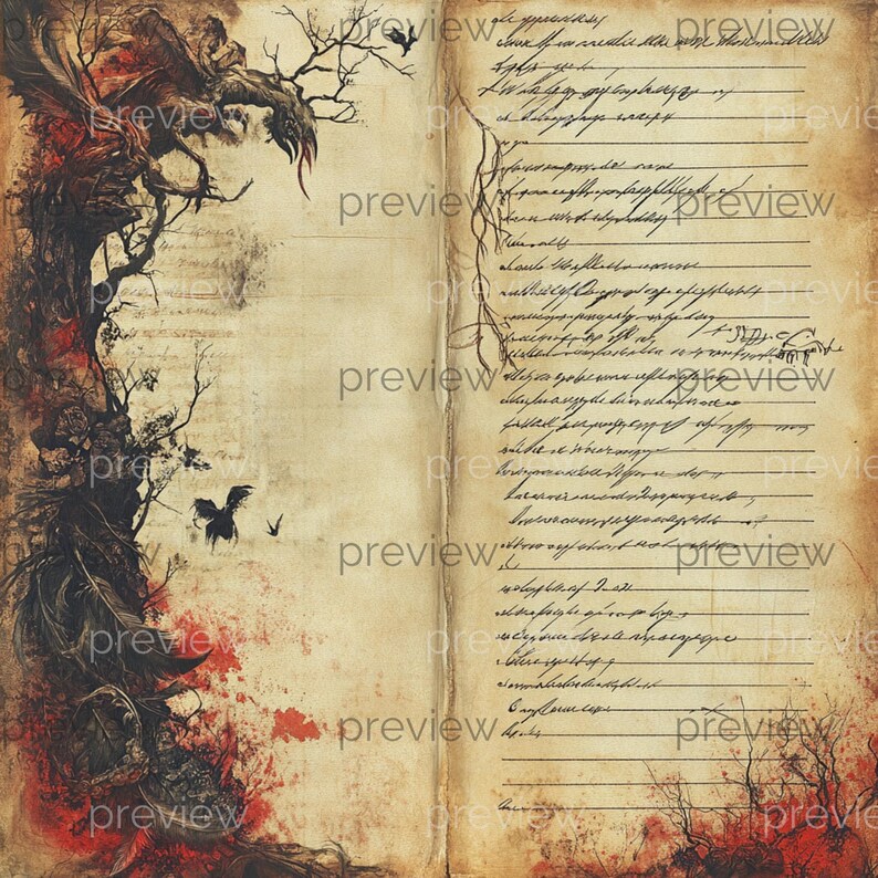 Medieval Manuscript Junk Journal Digital Paper JPG Images Scrapbook ...