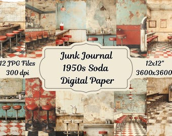 Digitalt papper från läskbutiken på 1950-talet: Skräpjournal, klippbok (JPG-bilder)