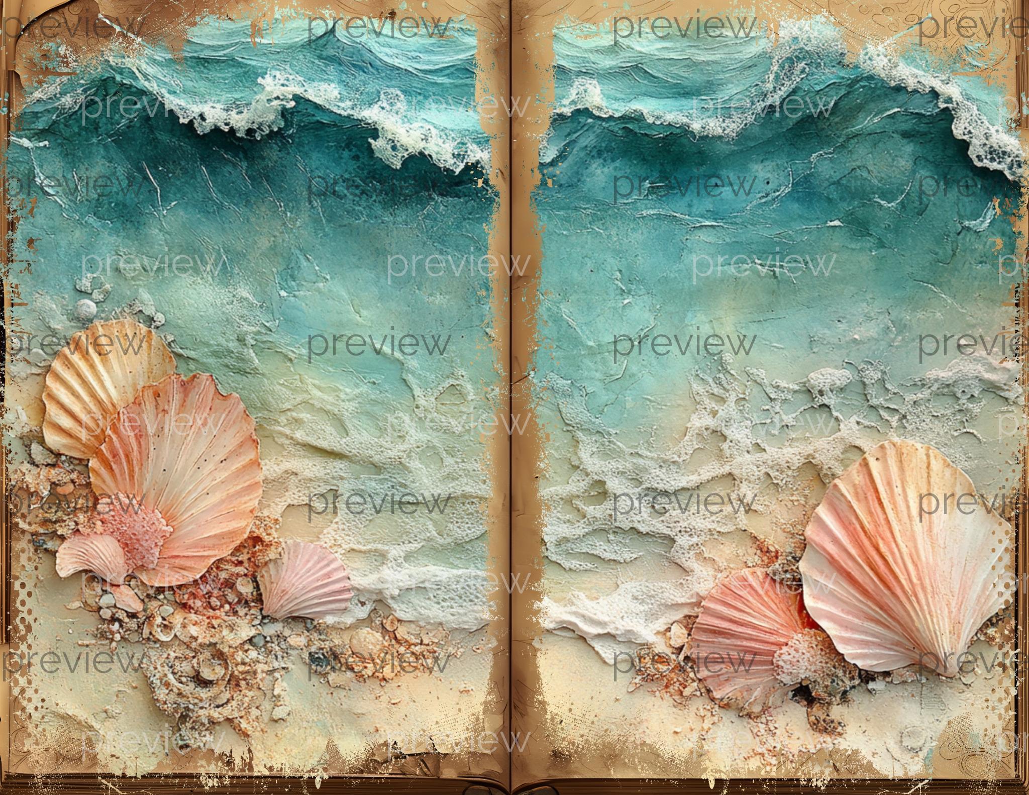 Ocean Breeze Junk Journal Kit, Beach Digital Pages, Seaside ...
