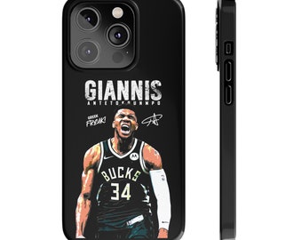 Giannis Antetokounmpo Milwaukee Bucks Bootleg Phone Case for iPhone 15, 14, 13, 12, 11 Pro Max -NBA fan Christmas Birthday thanksgiving Gift