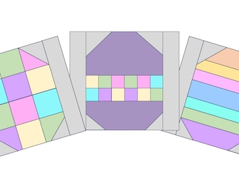 Easter Egg Quilt Blocks Pattern: Scrappy Eggs, Bonus Runner (PDF Pattern)