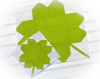 Four Leaf Clover Quilt Block Pattern: St. Patrick's Day (PDF Pattern)