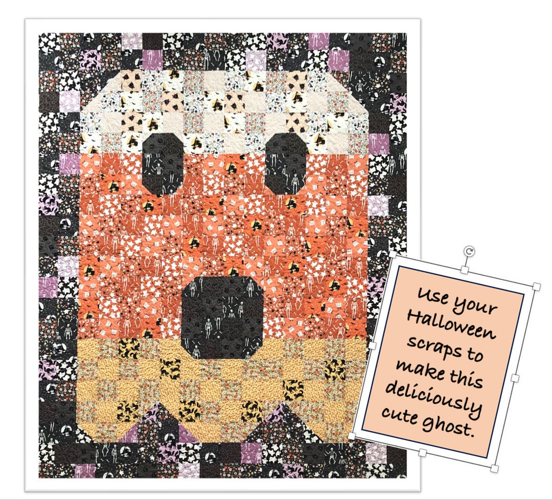 Patchwork Ghost Pattern Patchwork Ghost Quilt Pattern: Candy Corn Design (PDF Pattern) - Etsy